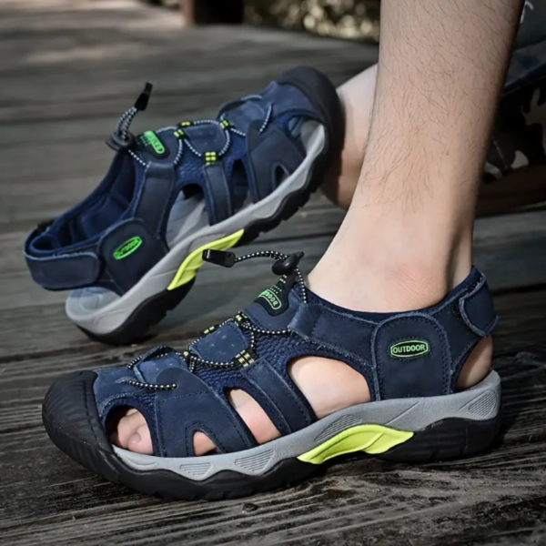 Durable Non-Slip Men's Sandals for Outdoor Hiking and Trekking, Comfy Beach Shoes for Spring and Summer - Image 2