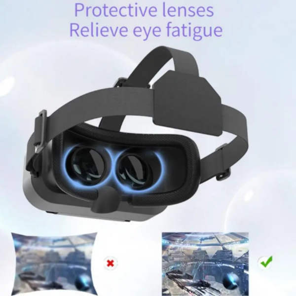 1pc 3D Immersive VR Headset - Advanced Virtual Reality Glasses with Proximity Sensor, USB-C Connector, and Controllers for iPhone/Android Smartphones - Binoculars Style, Auxiliary Connection - Image 6