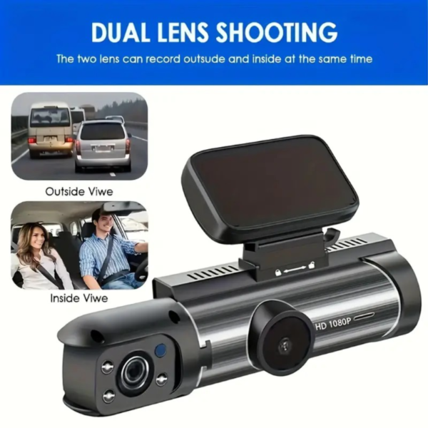 1080P Dual Camera Dash Cam For Cars With IR Night Vision, Loop Recording, And Wide Angle Lens - 3.16 Inch IPS Screen - Image 4