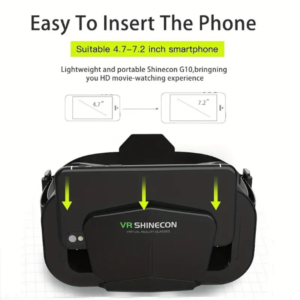 1pc 3D Immersive VR Headset - Advanced Virtual Reality Glasses with Proximity Sensor, USB-C Connector, and Controllers for iPhone/Android Smartphones - Binoculars Style, Auxiliary Connection