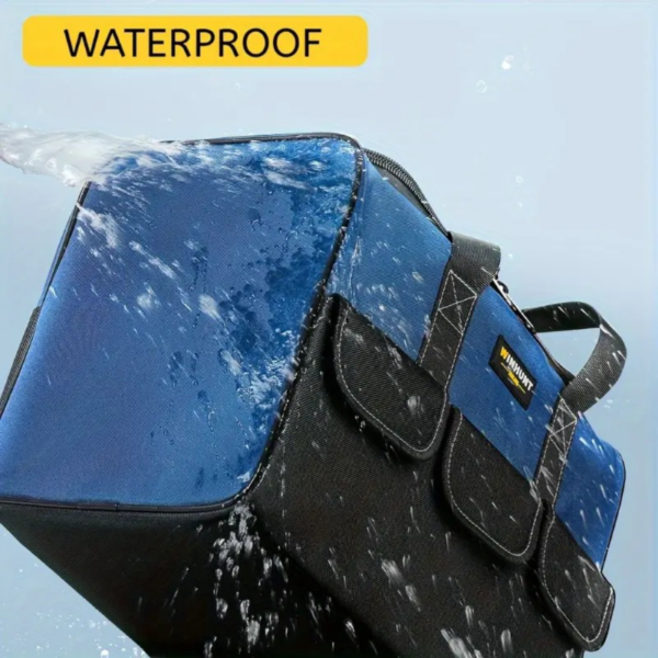 Heavy Duty Tool Bag With Wide Mouth For Tool Storage, Carrier And Organizer, Tool Bag For Men, Wide Mouth Tool Bag With Inside Pockets - Image 3