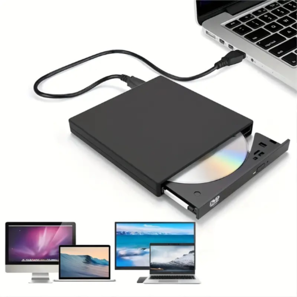 External CD DVD Drive, USB 2.0 Slim Protable External CD-RW Drive DVD-RW Burner Writer Player For Laptop Notebook PC Desktop Compute - Image 4