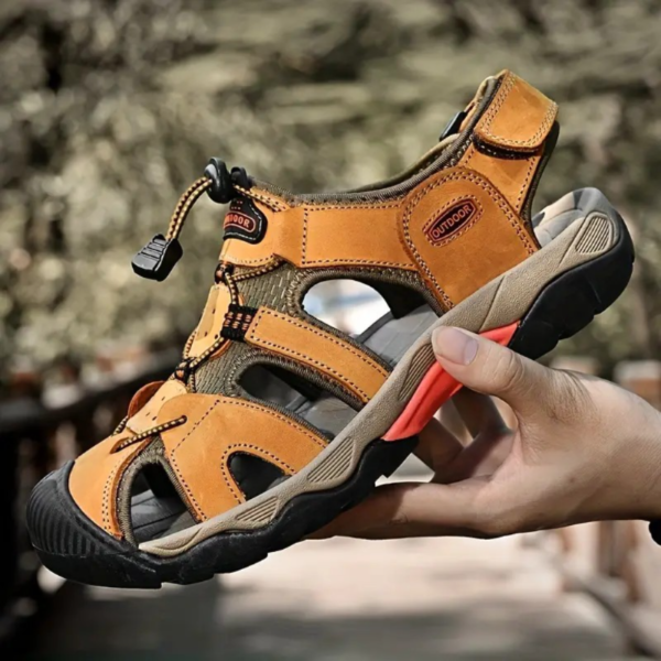 Durable Non-Slip Men's Sandals for Outdoor Hiking and Trekking, Comfy Beach Shoes for Spring and Summer