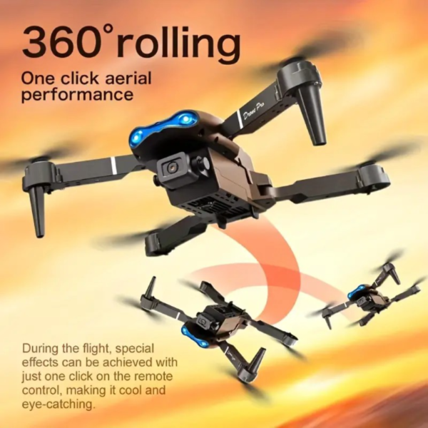 E99 Drone With Camera, Foldable RC Drone, Remote Control Drone Toys For Beginners Men's Gifts, Indoor And Outdoor Affordable UAV, Christmas Halloween Thanksgiving Gift - Image 7