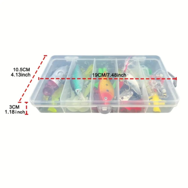 78pcs Fishing Lure Tackle Set, Including Crankbait Minnow Sequin Spinner Hard/Soft Bait, Hook Sinker, Swivel Ring And More - Image 3