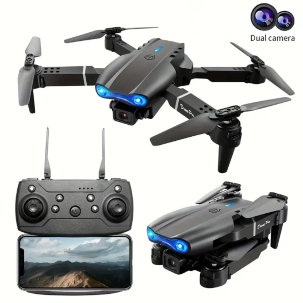 E99 Drone With Camera, Foldable RC Drone, Remote Control Drone Toys For Beginners Men's Gifts, Indoor And Outdoor Affordable UAV, Christmas Halloween Thanksgiving Gift - Image 8