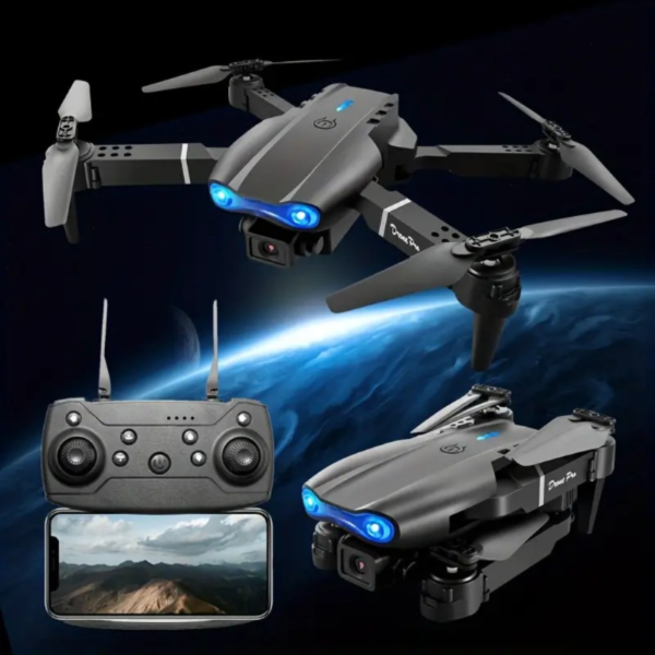E99 Drone With Camera, Foldable RC Drone, Remote Control Drone Toys For Beginners Men's Gifts, Indoor And Outdoor Affordable UAV, Christmas Halloween Thanksgiving Gift