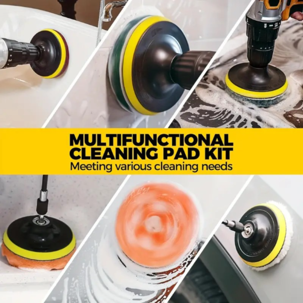 3/4/7/8/22pcs Drill Brush Attachment Set, Power Scrubber Wash Cleaning Brushes Tool Kit, All Purpose Drill Brush With Extension For Grout Floor, Tub Shower Tile, Bathroom, Kitchen Surface And Car. - Image 3