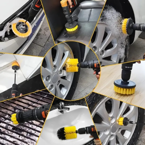 3/4/7/8/22pcs Drill Brush Attachment Set, Power Scrubber Wash Cleaning Brushes Tool Kit, All Purpose Drill Brush With Extension For Grout Floor, Tub Shower Tile, Bathroom, Kitchen Surface And Car. - Image 5