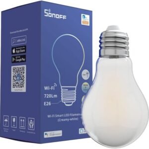 SONOFF B02-F-A19 Bombilla LED inteligente Wi-Fi, 2700 K - 5000 K brillo ajustable temperatura de color, control remoto de aplicación, puede funcionar con Alexa y Google Assistant