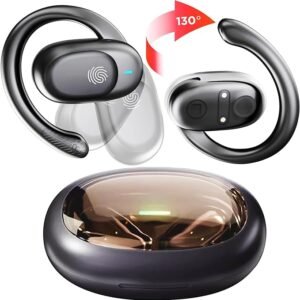 Auriculares Bluetooth inalámbricos 48 horas de reproducción, auriculares deportivos inalámbricos con micrófono, auriculares impermeables para TV, teléfono, computadora portátil (ajustables,