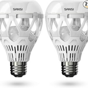 SANSI Bombilla LED de 22 W (equivalente a 200 vatios), bombillas LED brillantes A21 de 3000 lúmenes, luz diurna de 5000 K, base E26, no regulables, para oficina en casa, paquete de 2