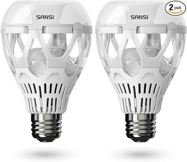 SANSI Bombilla LED de 22 W (equivalente a 200 vatios), bombillas LED brillantes A21 de 3000 lúmenes, luz diurna de 5000 K, base E26, no regulables, para oficina en casa, paquete de 2
