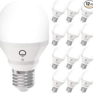 LIFX Bombilla LED inteligente A19 Wifi blanca, regulable, no requiere concentrador, funciona con Alexa y Apple Home Kit, Hey Google, L3A19LW06E26US/12, paquete de 12