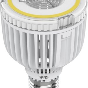 SANSI Bombilla LED A19 equivalente a 350 W, bombilla brillante de 5500 lúmenes, no regulable, bombilla LED blanca de luz diurna E26 de 5000 K, 22.5 años de vida útil de 40 W, bombilla de ahorro