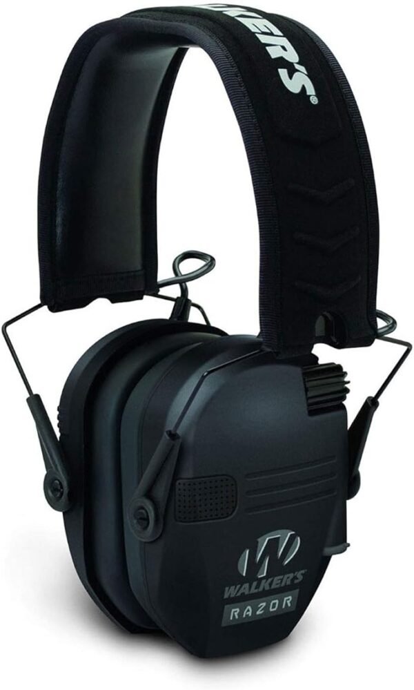 Walker's Razor Slim Ultra Bajo Perfil Diseño Compacto Rango Ajustable Disparo Caza Protección Auditiva Orejeras Electrónicas