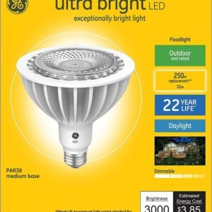 GE Bombillas LED ultra brillantes, 250 vatios, luz diurna, focos PAR38