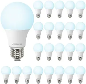 Bombillas LED de luz diurna 5000K, bombillas LED equivalentes a 60 W, bombillas estándar A19, 800 LM, 15000 horas, base E26, no regulable, bombillas LED de 8.5 W para dormitorio, sala de estar,