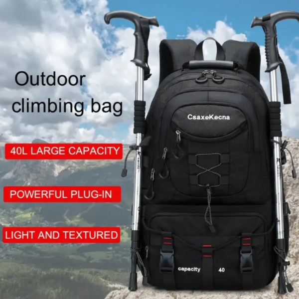 1pc Men's Waterproof Travel Backpack, Mountaineering Hiking Backpack, Outdoor Sports Camping Backpack, Can Hold 17 Inch Computer - Image 3