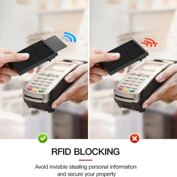 RFID-Secure Aluminum Credit Card Holder - Pop-Up Access, Slim & Lightweight - Perfect Gift for Men - Image 2