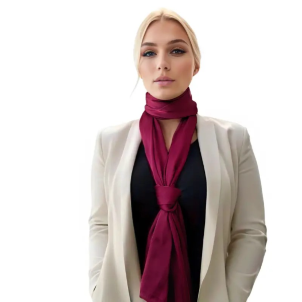 Elegant Solid Color Satin Scarf Simple Basic Soft Smooth Scarf Casual Dating Decoration Shawl For Women