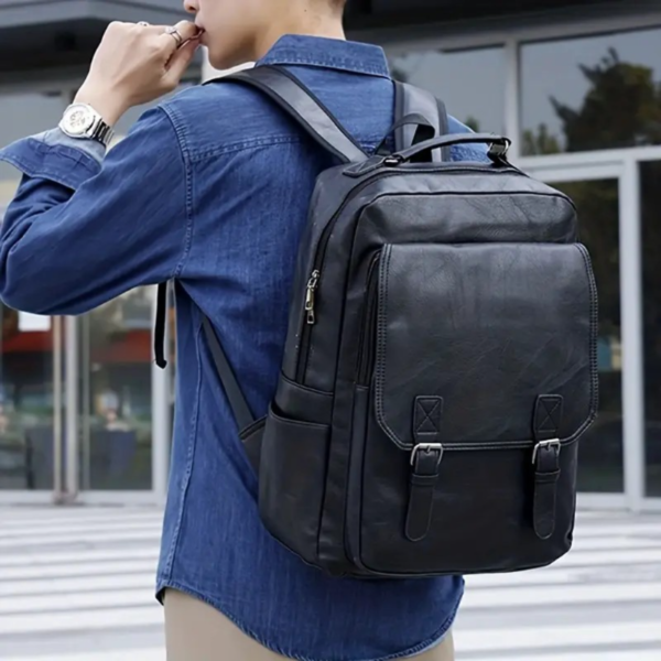 Business Men's 15.6 Inch Laptop Bag Trendy Men's Backpack - Image 3