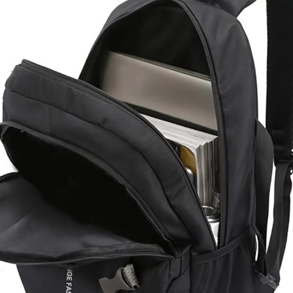 Men's Backpack, Trendy Large Capacity High School Junior High School Student Bag, Travel Bag Computer Bag (Zipper Direction Assorted Varieties) - Image 3