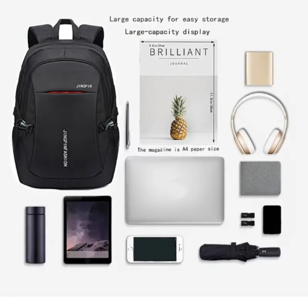 Men's Backpack, Trendy Large Capacity High School Junior High School Student Bag, Travel Bag Computer Bag (Zipper Direction Assorted Varieties) - Image 4