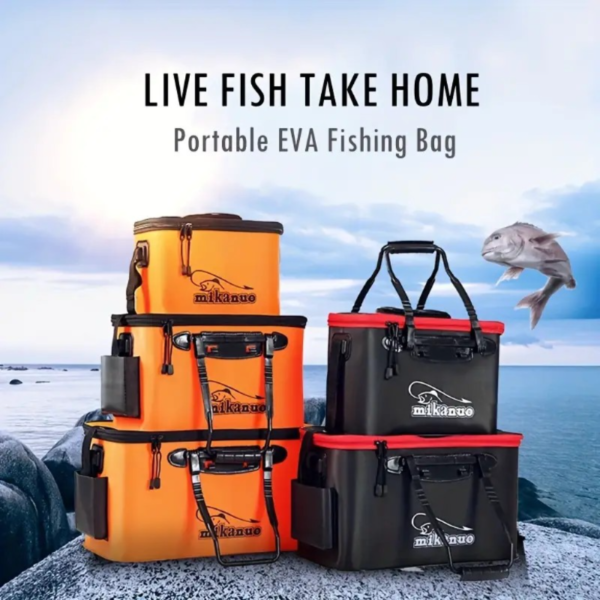Ultra-Portable EVA Fishing Bucket Bag - Quick-Collapse Live Fish Carrier & Water Container - Durable Tackle Storage for Camping Adventures - Spacious, No Pump, Multi-Functional - Image 3