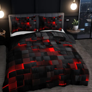 3pcs Duvet Cover Set (1*Duvet Cover + 2*Pillowcase, Without Core), Red Grid Print Bedding Set, Soft Comfortable Duvet Cover, For Bedroom, Guest Room