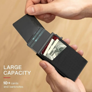 RFID-Secure Aluminum Credit Card Holder - Pop-Up Access, Slim & Lightweight - Perfect Gift for Men