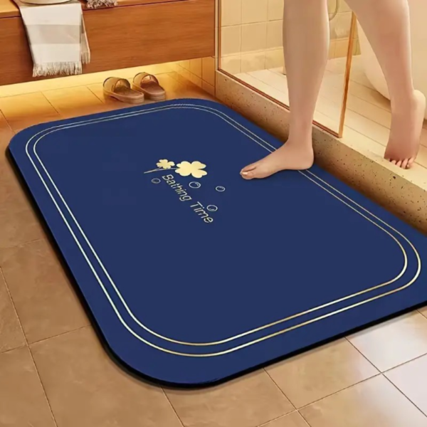 1pc Super Absorbent Floor Mat For Bathroom Non Slip, Diatomaceous Bath Mats Fast Drying Soft, Carpet Shower Tub Outdoor Door Mats, Home Decor Fall Decor Bathroom Decorations - Image 4