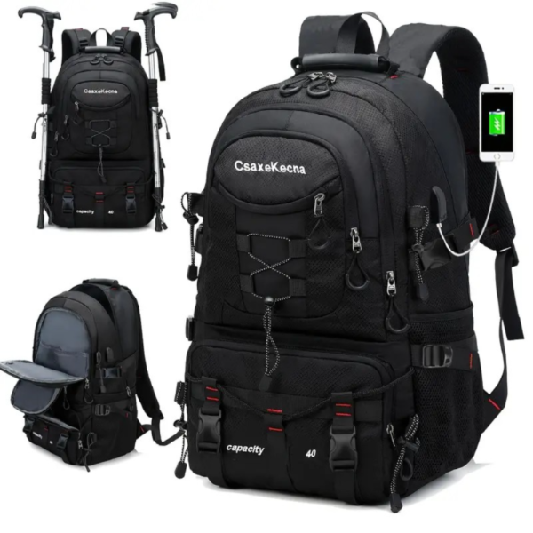 1pc Men's Waterproof Travel Backpack, Mountaineering Hiking Backpack, Outdoor Sports Camping Backpack, Can Hold 17 Inch Computer - Image 5