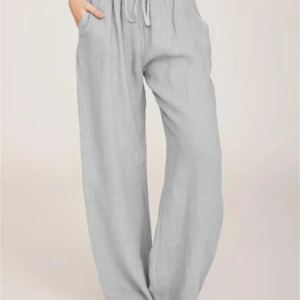 Drawstring Wide Leg Pants, Solid Loose Palazzo Pants, Casual Every Day Pants, Women's Clothing