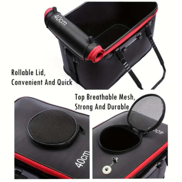 Ultra-Portable EVA Fishing Bucket Bag - Quick-Collapse Live Fish Carrier & Water Container - Durable Tackle Storage for Camping Adventures - Spacious, No Pump, Multi-Functional - Image 4