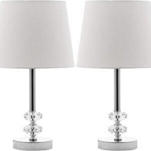 SAFAVIEH Lighting Collection Ashford - Juego de 2 lámparas de mesa para dormitorio, sala de estar, oficina en casa, escritorio, mesita de noche (bombillas LED incluidas)