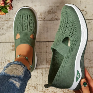Zapatillas de corte para mujer, casuales y transpirables, para caminar, ligeras y planas para exteriores.