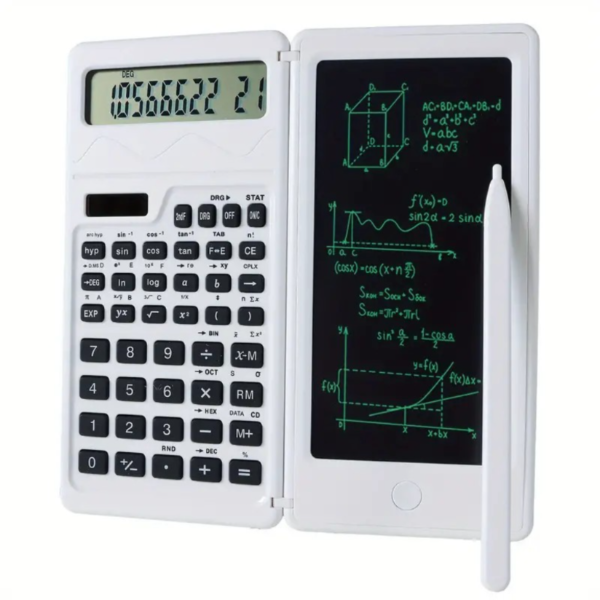 Scientific Calculators 10-Digit LCD Display Foldable Calculator With Handwriting Board, Solar And Battery Dual Power Supply For Teacher, Engineer - Image 4