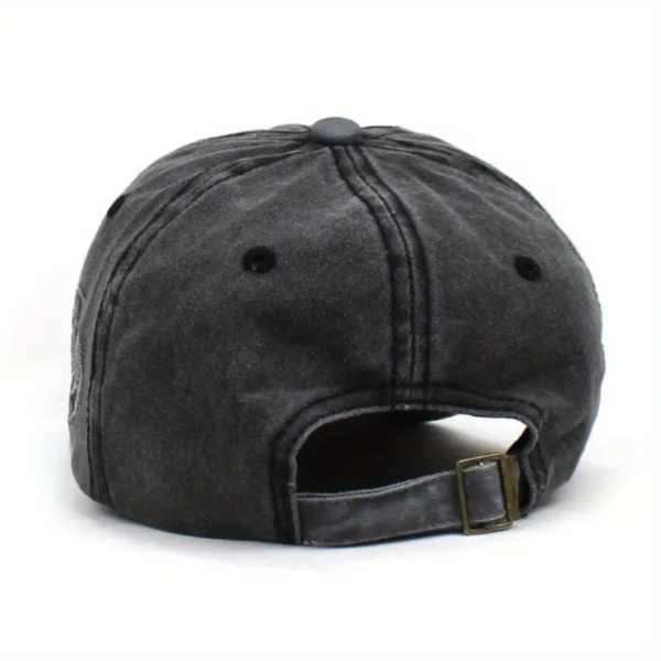 Vintage Washed Cotton Baseball Cap with Maple Leaf Patch, Adjustable Outdoor Sun Hat for Men & Women, Unisex Summer Casual Sports Cap - Image 3