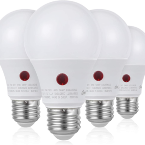 DEWENWILS 4-Pack Dusk to Dawn Light Bulb Led Outdoor Lighting, Smart Automatic On/Off Photocell Sensor A19 E26 Porch Light Bulb, 2700K Soft Warm White, 9W (60W Equivalent), 800 LM, UL Listed