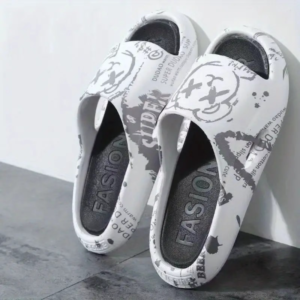 Sandalias de suela suave con dibujos animados de osos, antideslizantes de secado rápido con punta abierto, para interiores y ducha, calzado para hombres