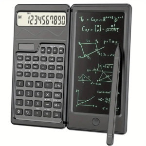 Scientific Calculators 10-Digit LCD Display Foldable Calculator With Handwriting Board, Solar And Battery Dual Power Supply For Teacher, Engineer