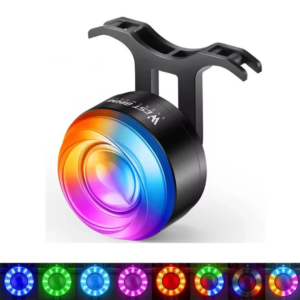 WEST BIKING Smart Brake Sensing Bike Taillight 400mAh Battery 8 Lighting Modes Waterproof Type-C Rechargeable Vibration Sensor Memory Function Colorful Bicycle Rear Light