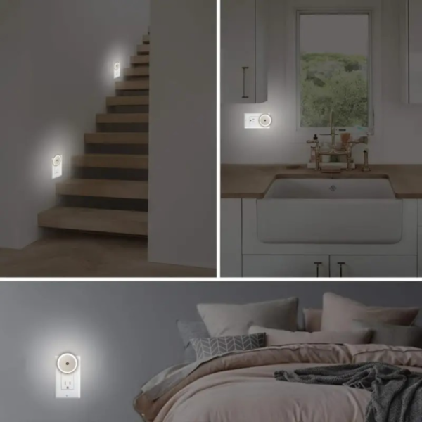 Smart LED Night Light: Automatically Turns On/Off for Energy Saving in Bedroom, Bathroom, Kitchen & More! - Image 4