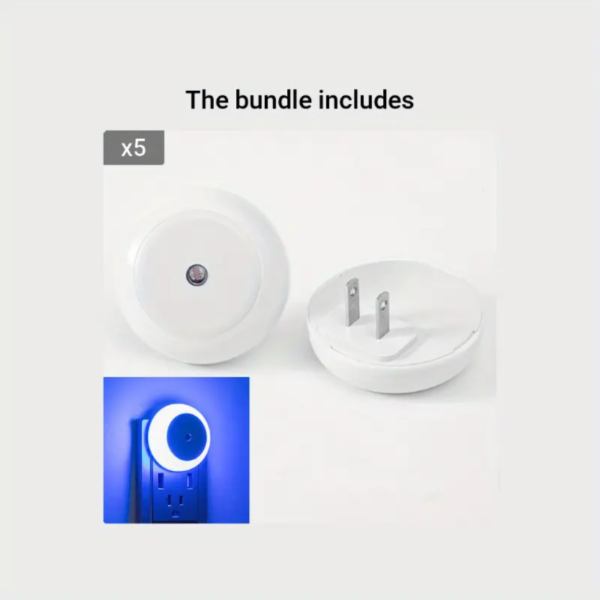 Smart LED Night Light: Automatically Turns On/Off for Energy Saving in Bedroom, Bathroom, Kitchen & More! - Image 3