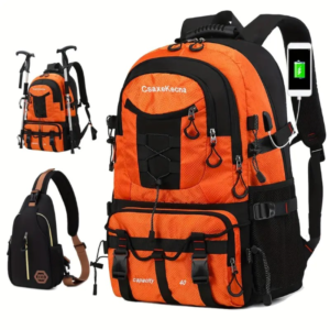 Large Capacity Travel Backpack, Multi Functional Mountaineering Bag, Casual Outdoor Camping Hiking Rucksack
