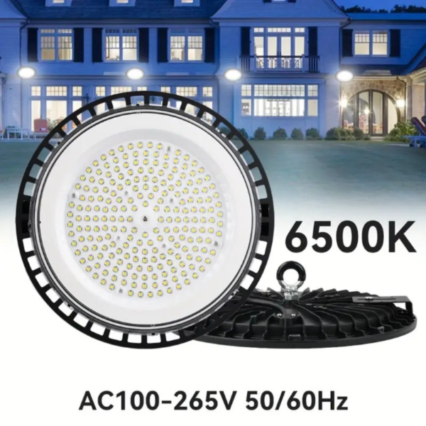 1pc LED Industrial Mining Light DOB Round Waterproof Flying Saucer Light Canopy Warehouse Workshop Factory Lighting UFO Outdoor Lighting - Image 6