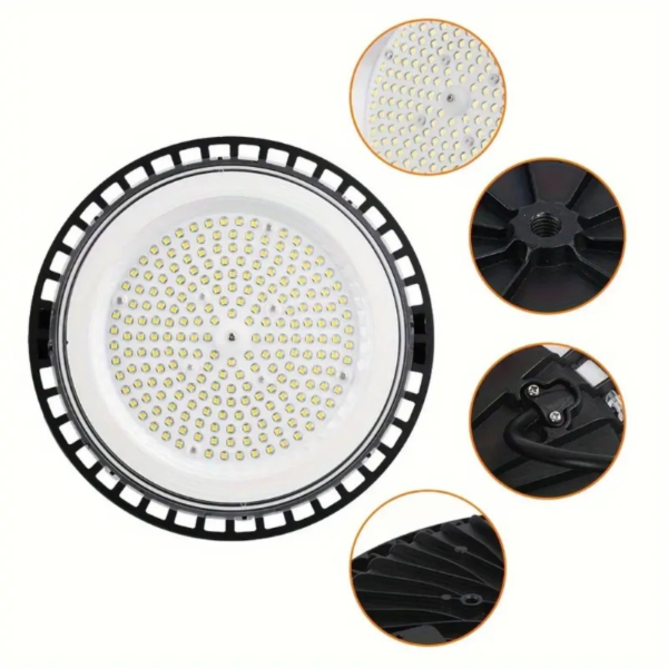 1pc LED Industrial Mining Light DOB Round Waterproof Flying Saucer Light Canopy Warehouse Workshop Factory Lighting UFO Outdoor Lighting - Image 7