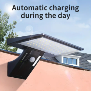 1pcs Solar Exterior Wall/Door Searchlight, 90pcs High Efficiency LED Lights, 4 Lighting Modes, 2 Charging Modes, IP65 Outdoor Waterproof Exterior Wall Light, Suitable For Villas, Courtyards, Front Doors, Backyards, Garages, Balconies, Shops, Shops