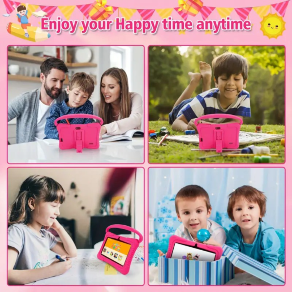 Veidoo Kids Tablet, 7 inch Android Tablet PC, 2GB RAM 32GB ROM, Safety Eye Protection Screen, WiFi, Dual Camera, Games, Parental Control APP, Tablet with Silicone Case Christmas, Halloween Gift - Image 4